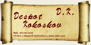 Despot Kokoškov vizit kartica